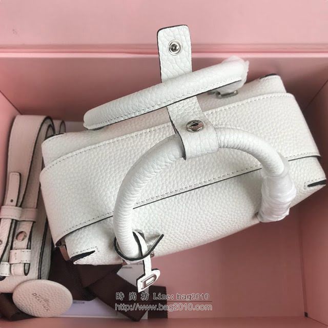 DELVAUX女包 Delvau單肩斜挎包 半手工Cool box 小號 德爾沃女手提包 手拎包 白色  fcs1193